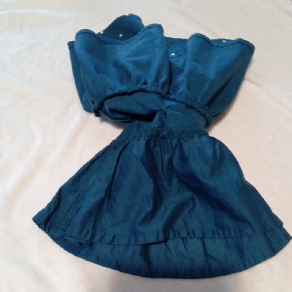 Teal Green Dress with Gold Accents Size 3M - Picture 5 of 7
